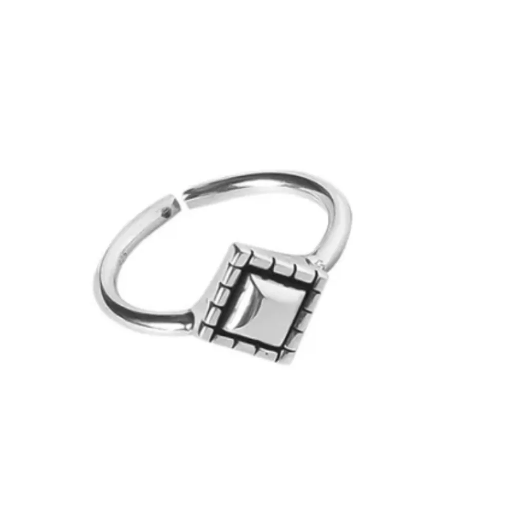 NEW 925 Sterling Silver Diamond‎ Shape Adjustable Band Ring